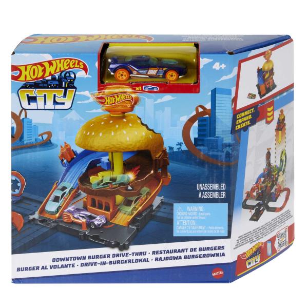 Hot Wheels City Autoservicio De Hamburguesas 4a+