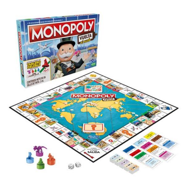 Hasbro Games - Juego de Mesa Monopoly de Vuelta al Mundo 8a+