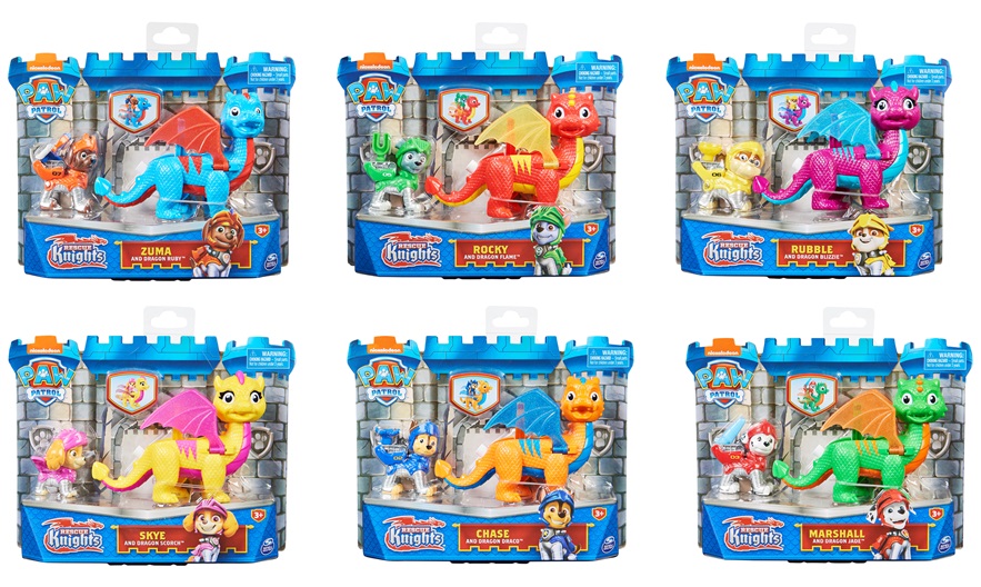 Figuras de Paw Patrol Rescue Dragon Knight ( Surtido de 6 ) 3a+