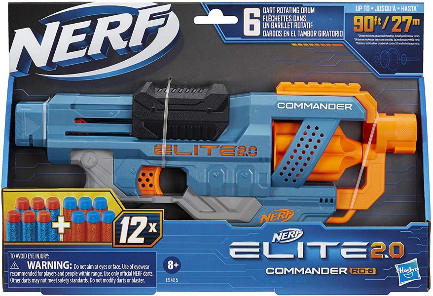 Lanzador Nerf Elite 2.0 Commander RD6 8a+