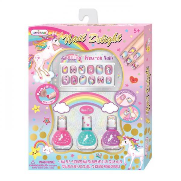 Juego de Esmaltes y Uñas Unicornio 5a+