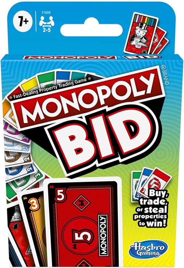 Hasbro Games - Juego de Cartas Monopoly Bid 7a+