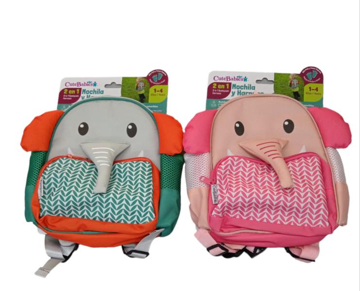 Mochila y Harness 2en1 Figura de Elefante   1-4 Años /  Surtido 2 - Se venden por separado