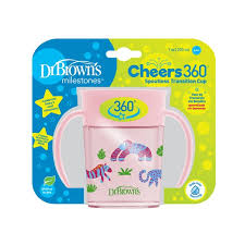 Vaso de Transición 360 con Asas 7 oz Rosa con Dibujos