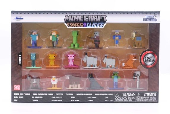 Set de 18 Figuras de Minecraft Caves & Cliffs Metalicas 3a+