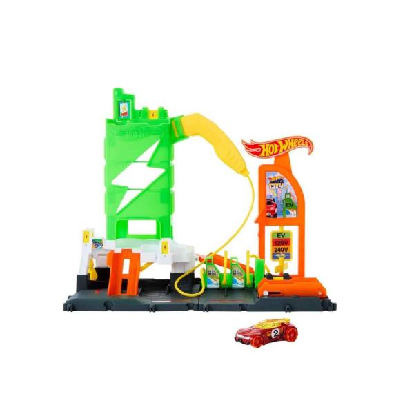 Hot Wheels City Súper Estación de Gasolina 4a+