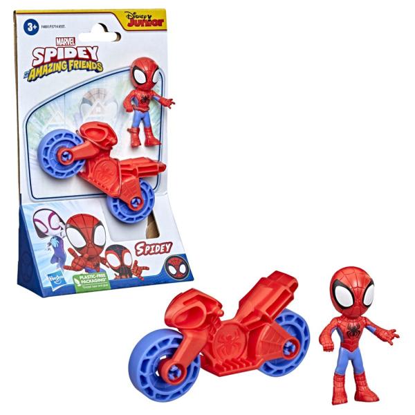 Mini Figura Spiderman con Moto Roja y Negra 3a+ / Surtido de 3 / Se venden por Separado