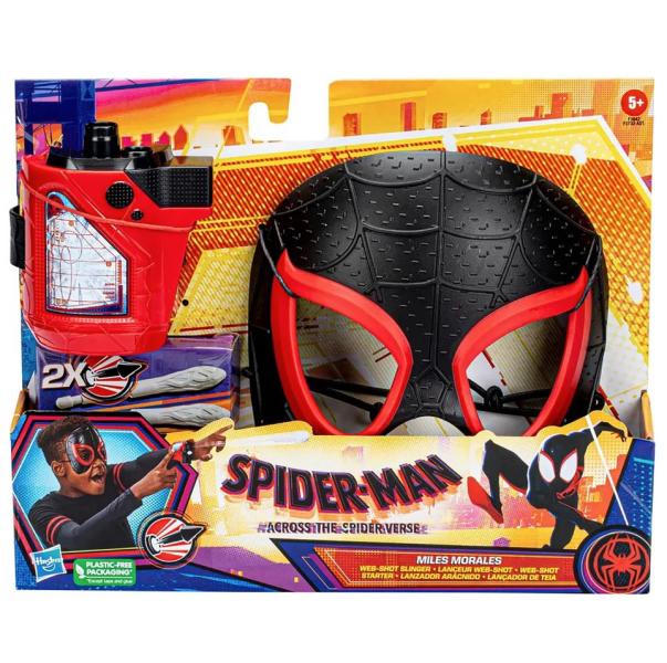 Lanzador y Mascara Spiderman SpiderVerse / Surtido de 2 / Se venden por Separado