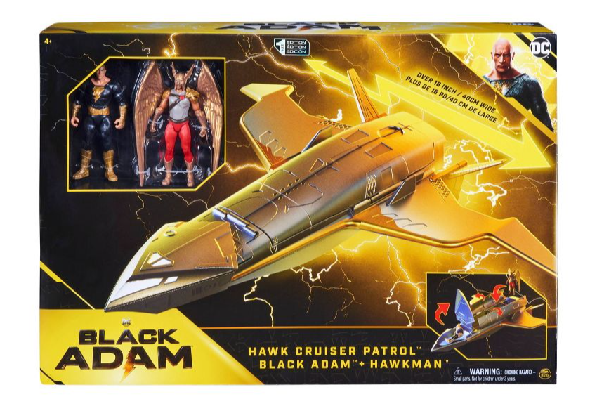Hawk Cruiser Patrol con Figuras (Black AdamHawkMan) 4a+