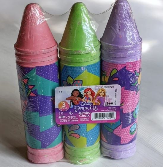 Lapiz Grande de Tiza de Disney  Set de 3Unid  4a+ / Surtido 2 -  Se venden por separado
