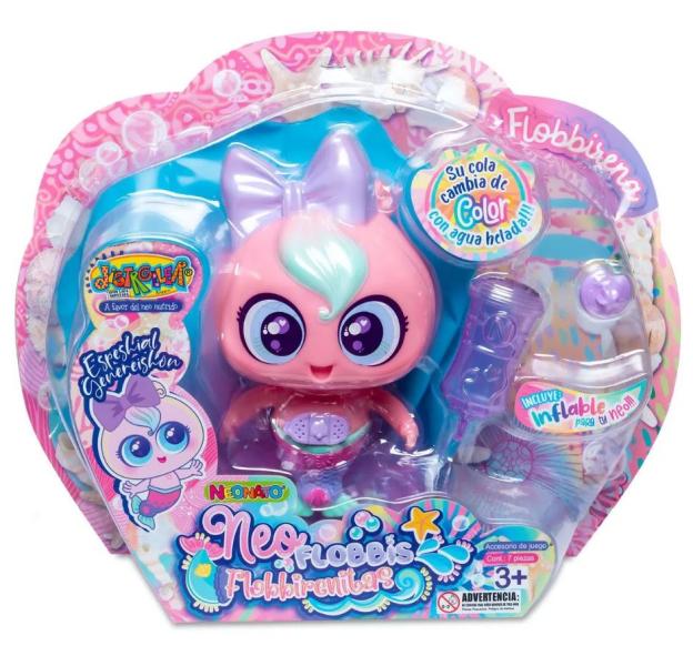 Neo Bebé Neoflobbi Sirena Flobbirena Rosa 3a+