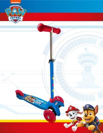 Scooter 3 Ruedas con  Luz Paw Patrol 3+
