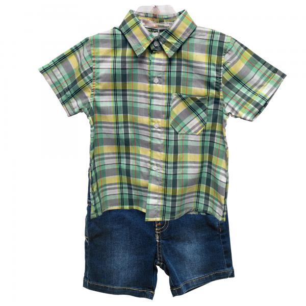 Camisa de Botones Manga Corta C/ Pantalón Corto 12m