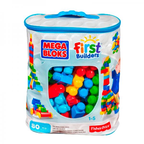MB FB Bolsa Grande con Bloques de Construcción Azul 80 pzs 1-5a