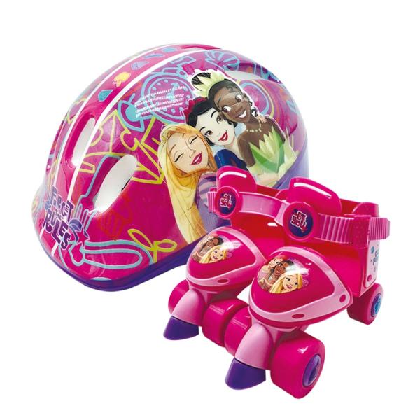 Patines de 4 Ruedas con  Casco de Princesas para Principiantes T2730 3a+