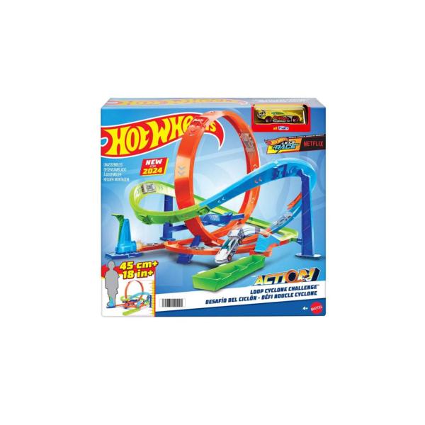 Pista Hot Wheels Action Pista Desafio del Ciclon 4a+