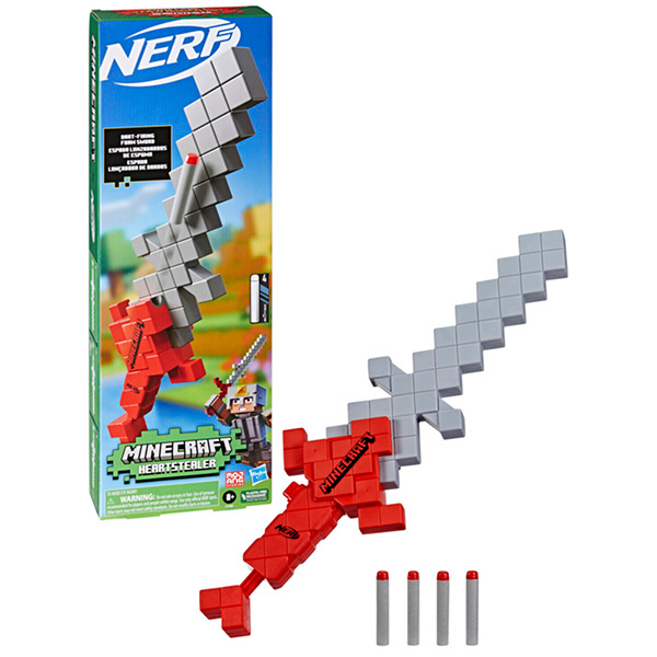 Lanzador Nerf Minecraft Espada Lanzadardos 8a+