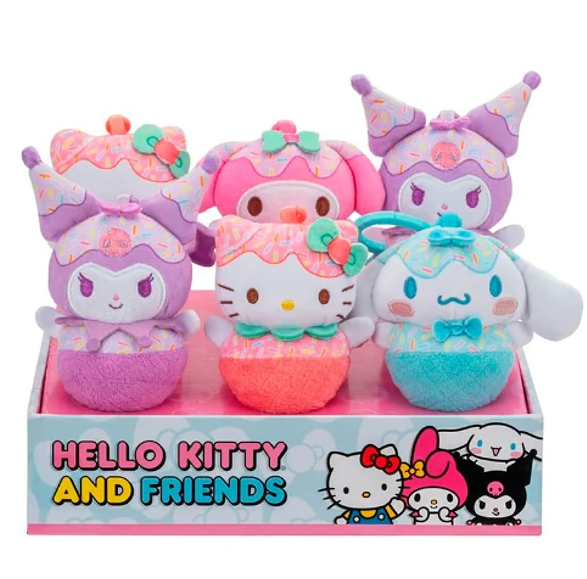 Llaveros de Peluches de Hello Kitty and Friends 6a+ ( Surtido de 4 - Se venden por Separado )
