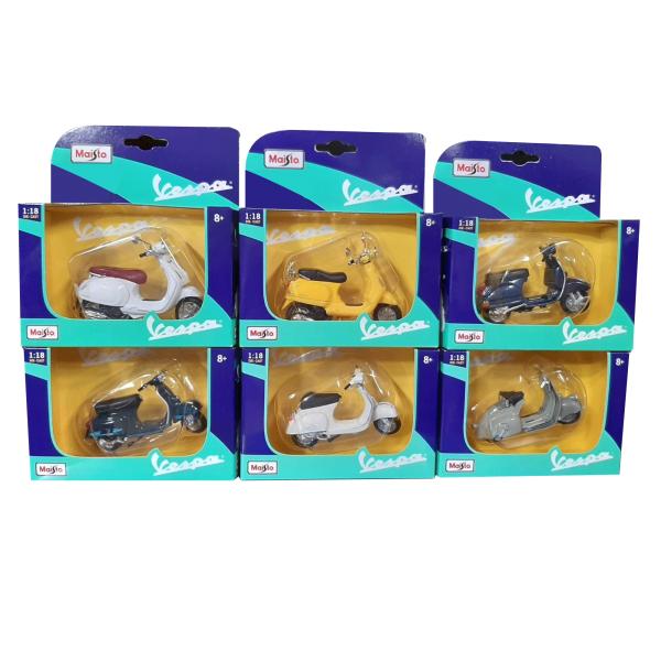 Motocicleta Escala 1:18 Vespa 8a+ /Surtido de 6 / Se venden por separado /