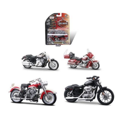 Motocicleta Harley Davidson Escala 1:24 8a+ / Se venden por Separado / Venta unitaria