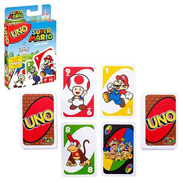 Mattel Games - Juego de Mesa Uno Súper Mario 7a+ (33124)