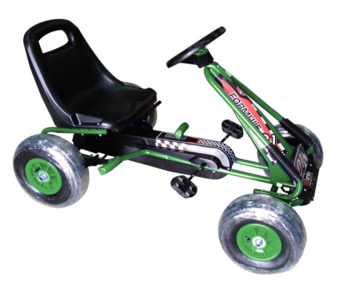 GoKart Verde con Llanta de Hule 3a+ 30Kg Max