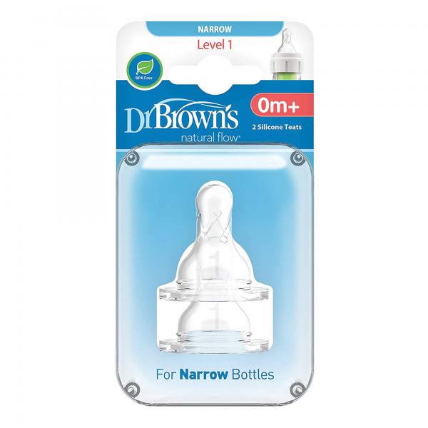 Tetinas de Silicón Cuello Angosto Set 2