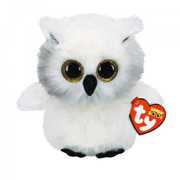 Peluche Beanie Boos Búho Blanco Austin Regular