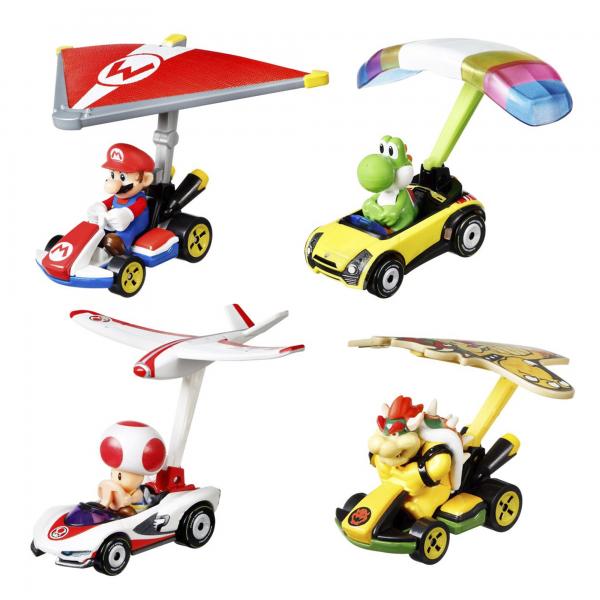 Hot Wheels Carro Mario Kart con Planeador Blister 3a+