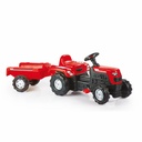 Tractor Rojo de Pedal con Vagón 3a+