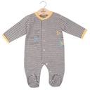 Pijama Manga Larga en Caja de Gris con Rayas 9m (609228)