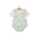 Conjunto de 2 Piezas Overol de Estrellas Verde Agua 9m (616790)