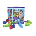 Fisher Price / Mega Blocks Bolsa Grande con Bloques de Construcción Azul 60pzs 1a+