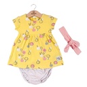 Vestido + Braga + Cinta de Naranjas con  Amarillo 3m (615748)