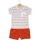Conjunto de 2 Piezas Camisa con  Short Café Niño 12m (616127)