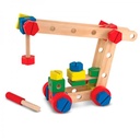 Set de Vehículos de Construcción de Madera 48pzs 4a+