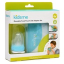 Baby Basics Bolsita de Alimentos Reutilizable Azul para Bebé con Adaptador 4m+