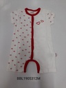 Mameluco Corto Corazones Caja de Regalo 12m