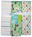 Baby Basics Conjunto de Frazadas de Algodón Set de 3 Verde