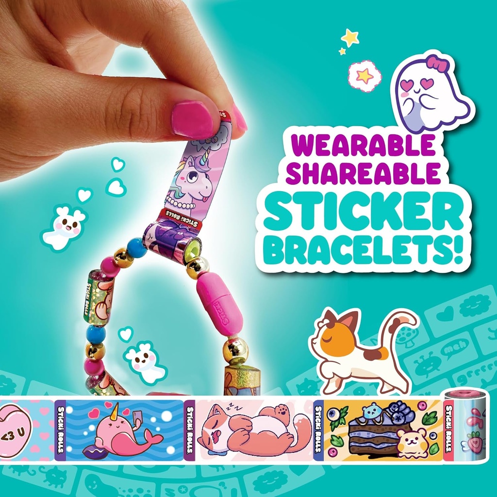 Pulseras con 70 Stickers  5a+ ( sticki Rolls) Se venden por separado