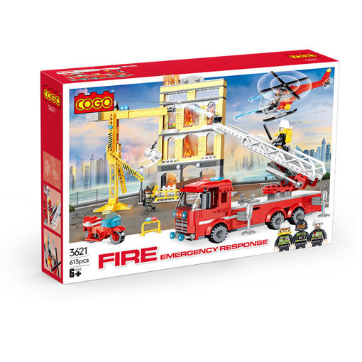 Camión de Emergencia Bomberos Armable 613 pzs 6a+