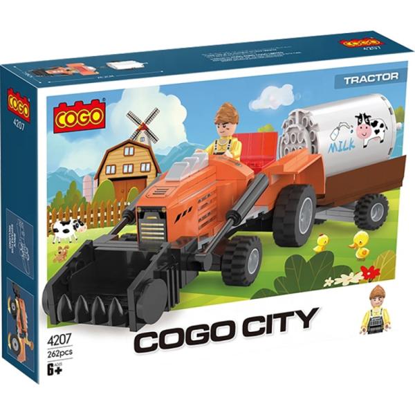 Juego de bloques de construcción - Tractor de Granja Armable 6a+ - 262 piezas