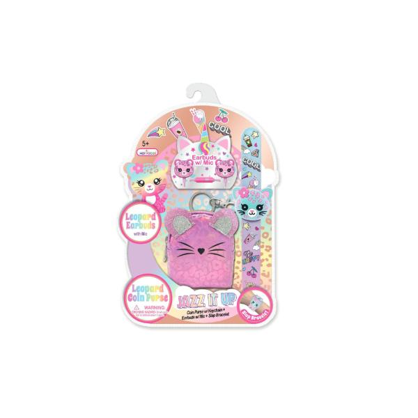 Set de Audifonos. Pulsera y Monedero Leoprardo 5a+