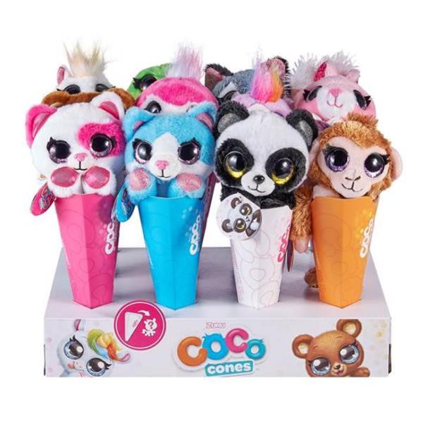 Peluches Coco Surprise en Cono / Surtido de 10 ( Se venden por separado) 3a+(venta individual)