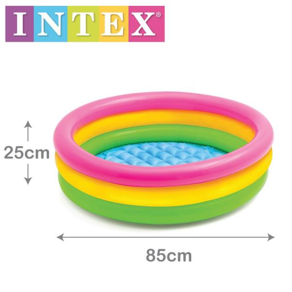 Piscina Inflable 3 Anillos Neón 91x23cm 13a C6