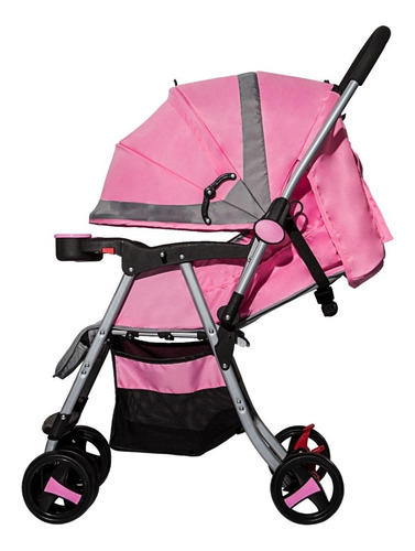 Baby Basics Coche para Bebe Rosado con Gris 15Kg Max (444538)