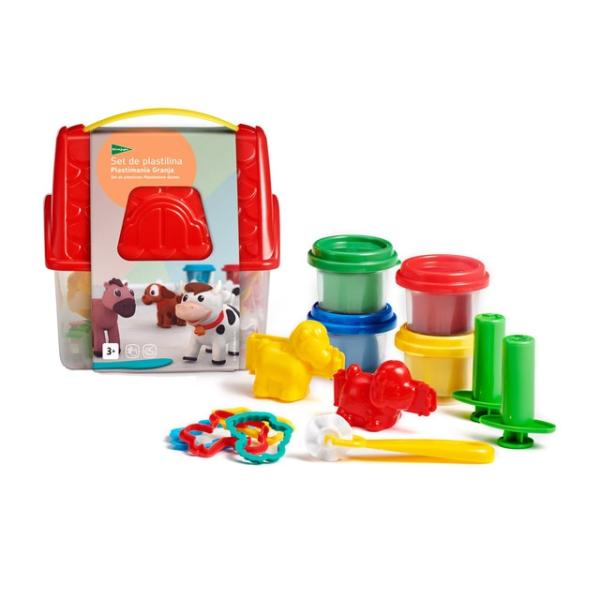 Granja Portatil en Forma de Casita con Plasticina y Accesorios de la Granja 3+