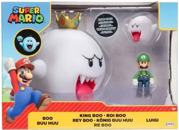 Figura Super Mario Boo  Rey Boo y Luigi 3a+