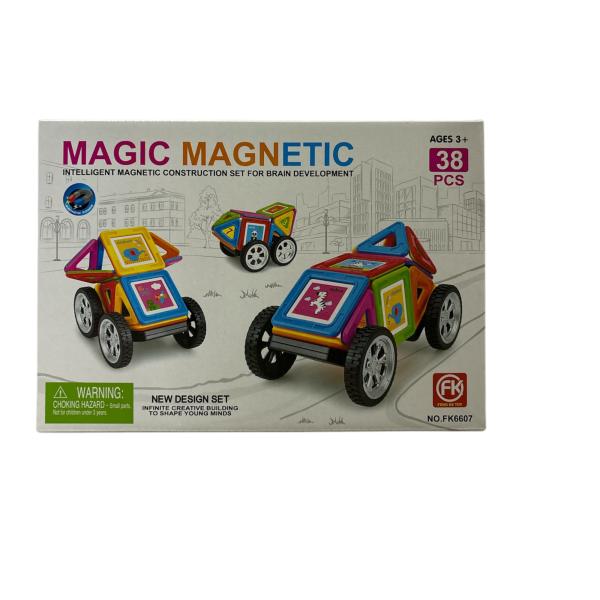 Set de Bloques Magnéticos parar Armar Vehiculos 38Pzs 3a+(452724)