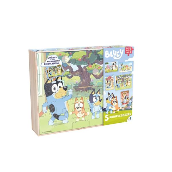 Rompecabezas 5en1 de Bluey 3a+
